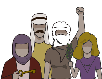 A group of Palestinians clipart