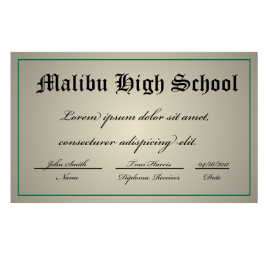 A high school diploma clipart