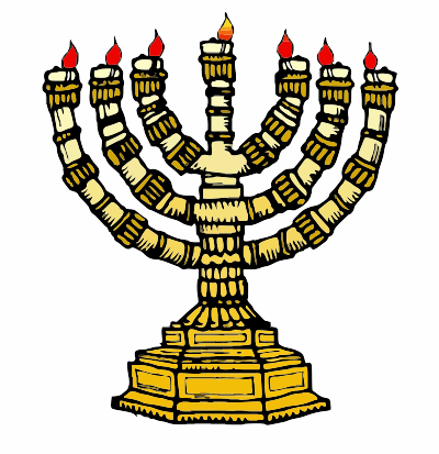 A Jewish Menorah clipart