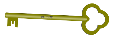 A key made without proper shadowing and thickness clipart