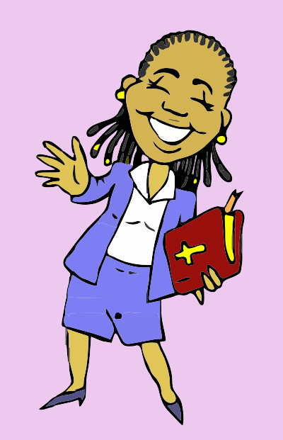 A lady Praising the Lord clipart