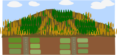 a landscape with mountains in Japan clipart