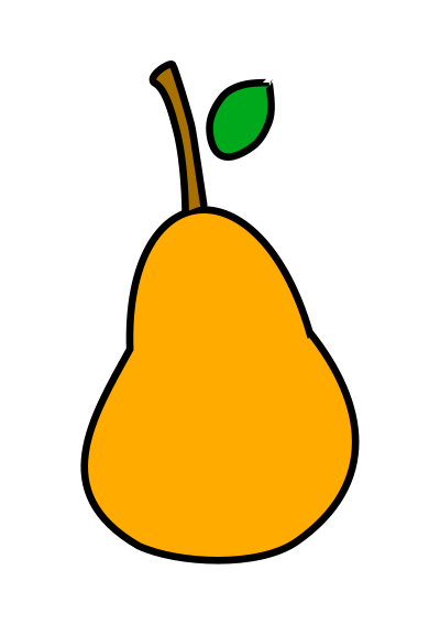 A less simple pear clipart