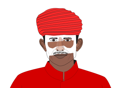 A Man of India clipart