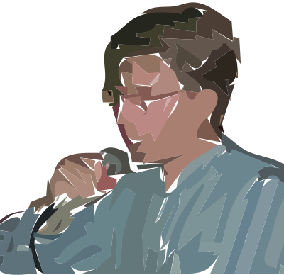 A man singing clipart