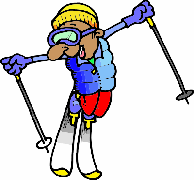 A man skiing clipart