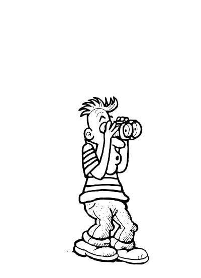 A man with binoculars clipart