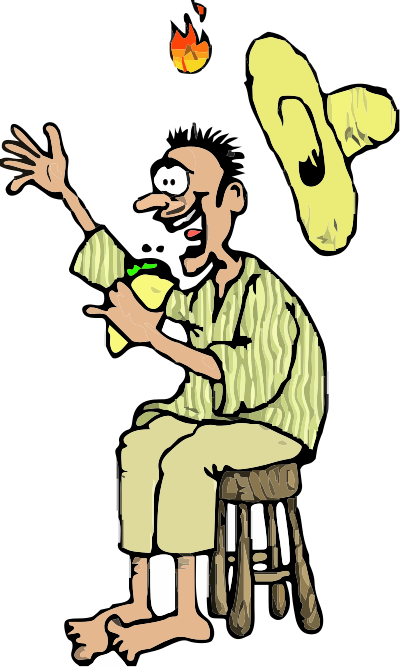 A Mexican eating hot food clipart