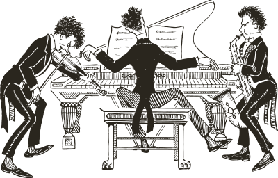 A Musical Trio clipart