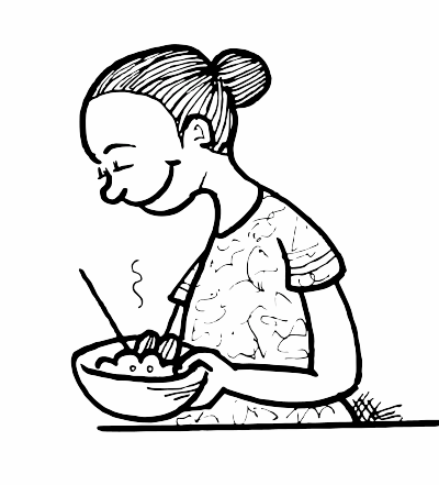 A Philippines lady with rice clipart