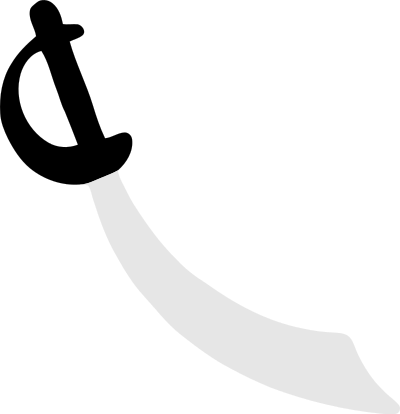 A pirate's cutlass clipart