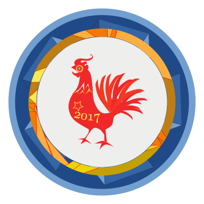 A plate for the Chinese New Year. clipart