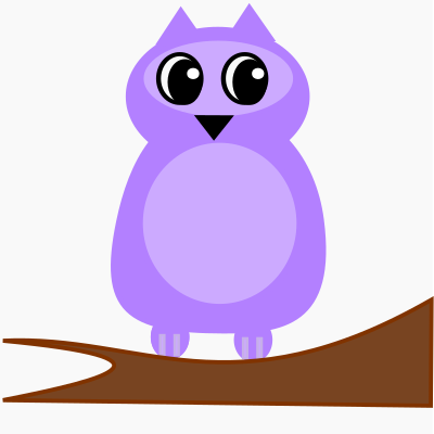 A Purple Owl clipart