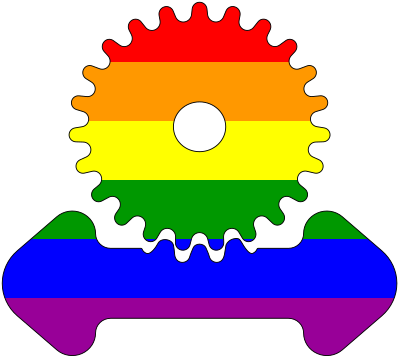A Rainbow Flag Cogcoction clipart