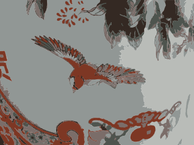 A readymade bird China style clipart