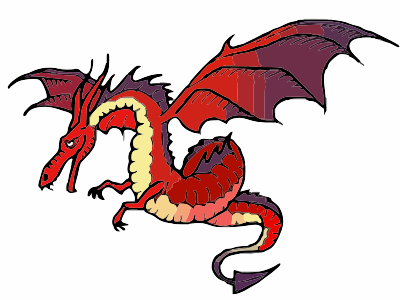 A Red Dragon clipart