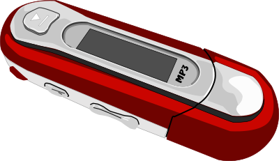 A Red old style MP3 Player clipart