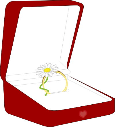 A ring box clipart