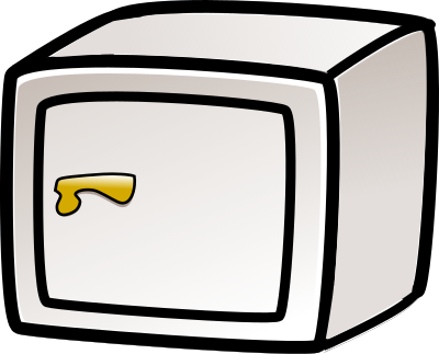A safe | una cassaforte clipart