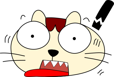 A Scared Cat clipart