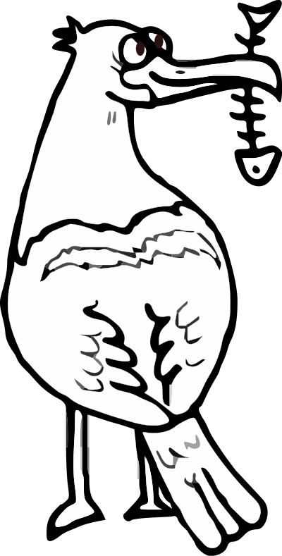 A Seagull with rubbish in its mouth clipart