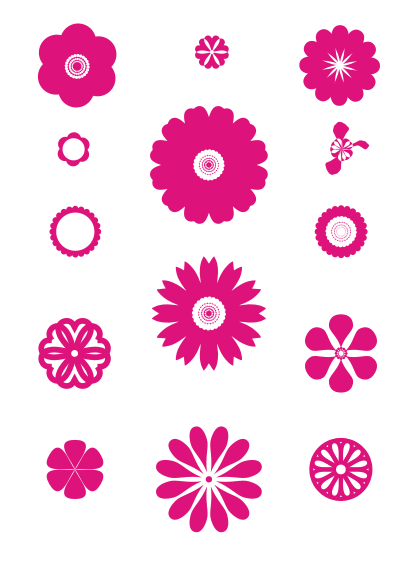 A set of flowers clipart