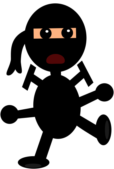 A Simple Cartoon Ninja clipart