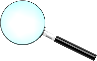 A simple magnifying glass clipart