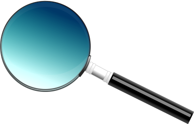 A simple magnifying glass clipart