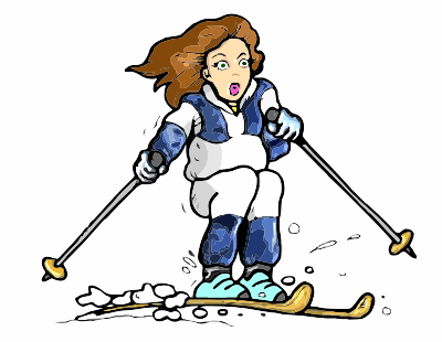 A Skiing Babe clipart