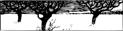 A snowy scene clipart