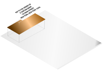 A stamp placed on paper clipart
