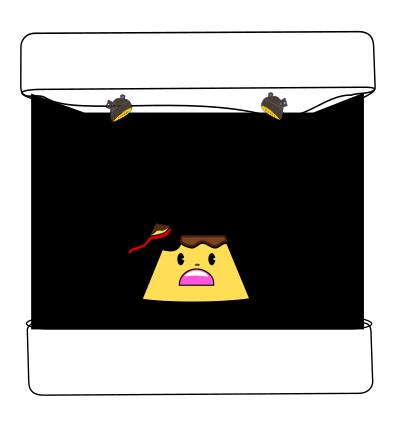 A suicidal pudding on stage clipart