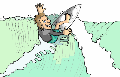 A Surfer on a wave clipart