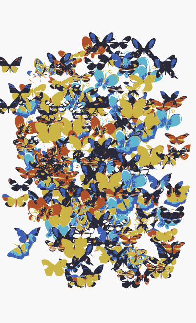 A swarm of butterflies clipart