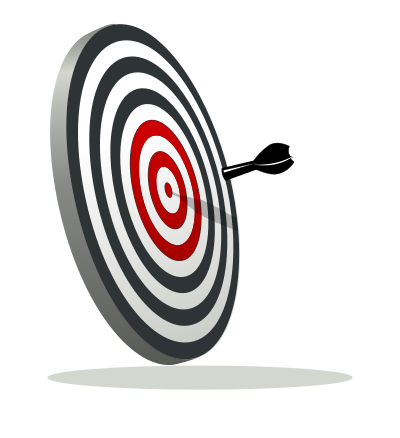 A target with a dart clipart