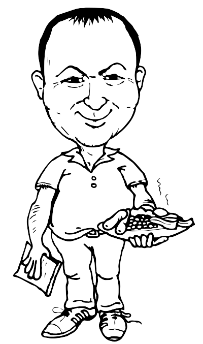 A Turkish Cafe owner in London clipart