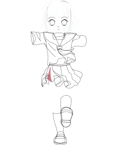 A walking girl clipart
