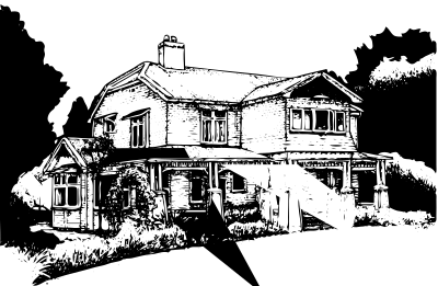 A Wooden House in New Zealand clipart