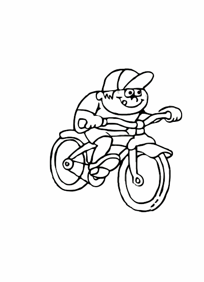 A young boy on his trike clipart