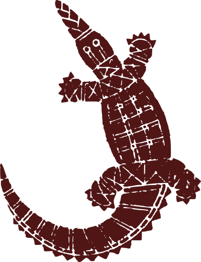 Aboriginal Crocodile clipart