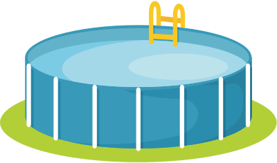 Above Ground Backyard Pool clipart