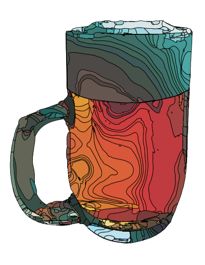 Abstract Beer Mug clipart