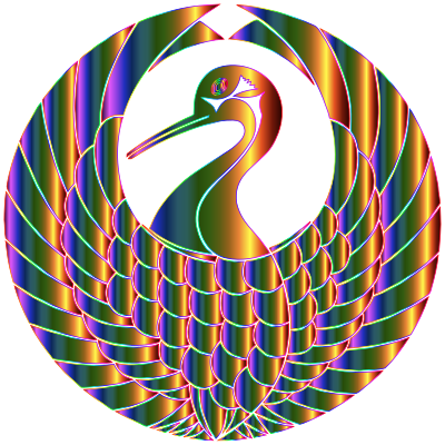 Abstract Bird Design Chromatic clipart