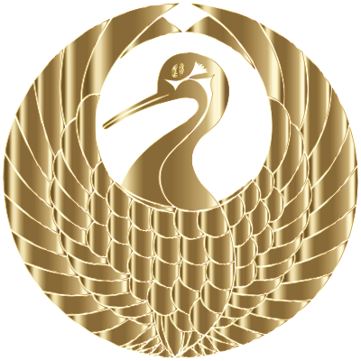 Abstract Bird Design Gold clipart