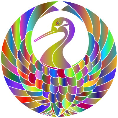 Abstract Bird Design Polyprismatic clipart