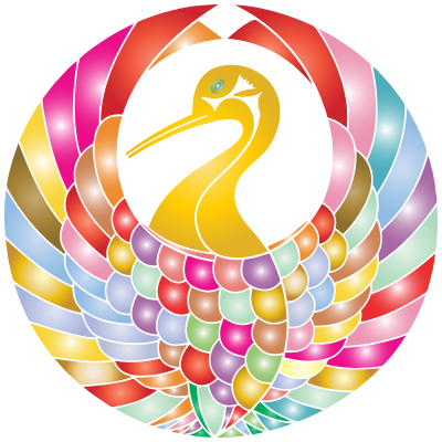 Abstract Bird Design Prismatic clipart