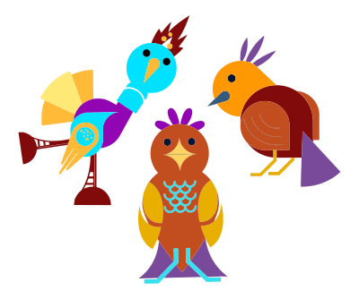 Abstract Birds clipart