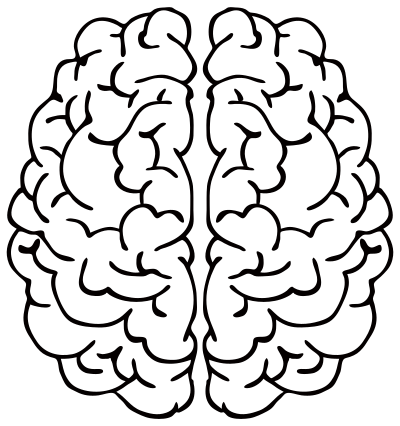 Abstract Brain Line Art clipart