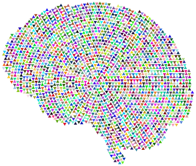 Abstract Brain Triangles Prismatic clipart